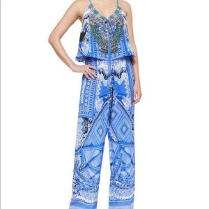 Camilla Silk blue patterned jumpsuit